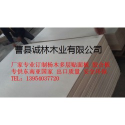 廠家直供楊木膠合多層板，素板，貼面板