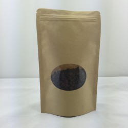 牛皮紙橢圓開窗袋，瓜子、茶葉包裝袋